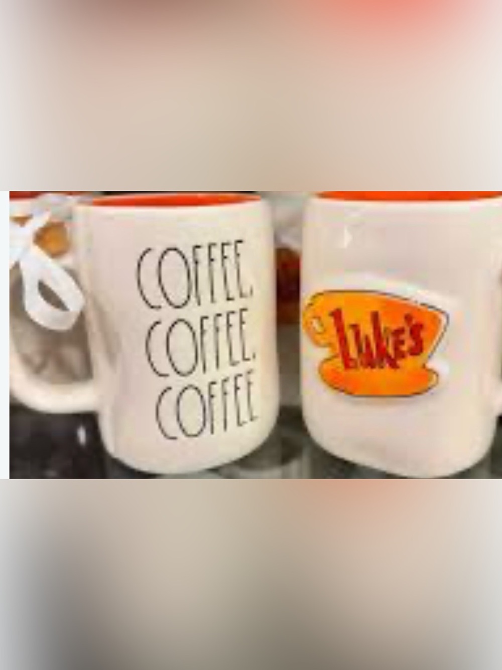 Rae Dunn NWT ~ Gilmore Girls~ Lot Of Two Coffee Tea Mugs Cups ~Luke & Coffee ~